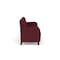 Lesro Siena Lounge Reception 3 Seat Tandem Seating No Center Arms, Black, OH Wine Upholstery SN3101 - alternate 2